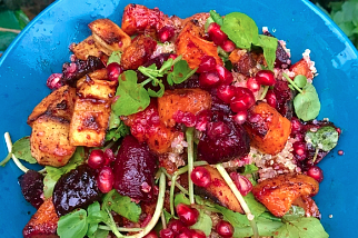 Warm Vegetable and Pomegranate Bowl