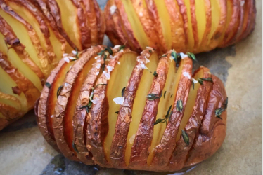 Hassle Free Herby Hasselback Potatoes